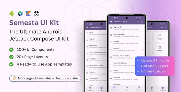 Semesta UI Kit - The Ultimate Android Jetpack Compose UI Kit